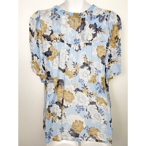 Part Two Copenhagen blue floral print "Celeste" blouse. Size 38 (Large) - Picture 3 of 3